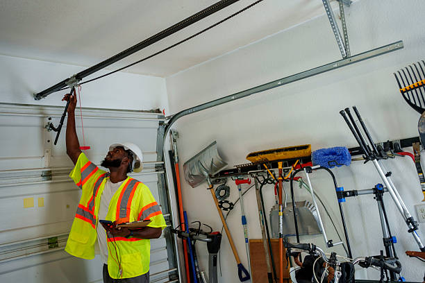Professional Garage Door Panel Replacement technician working in Waymart, PA